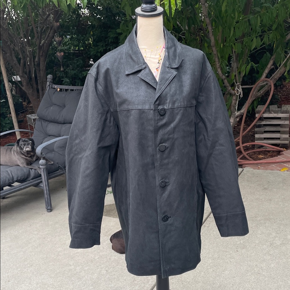 Beautiful Leather/suede Combo Mens Coat